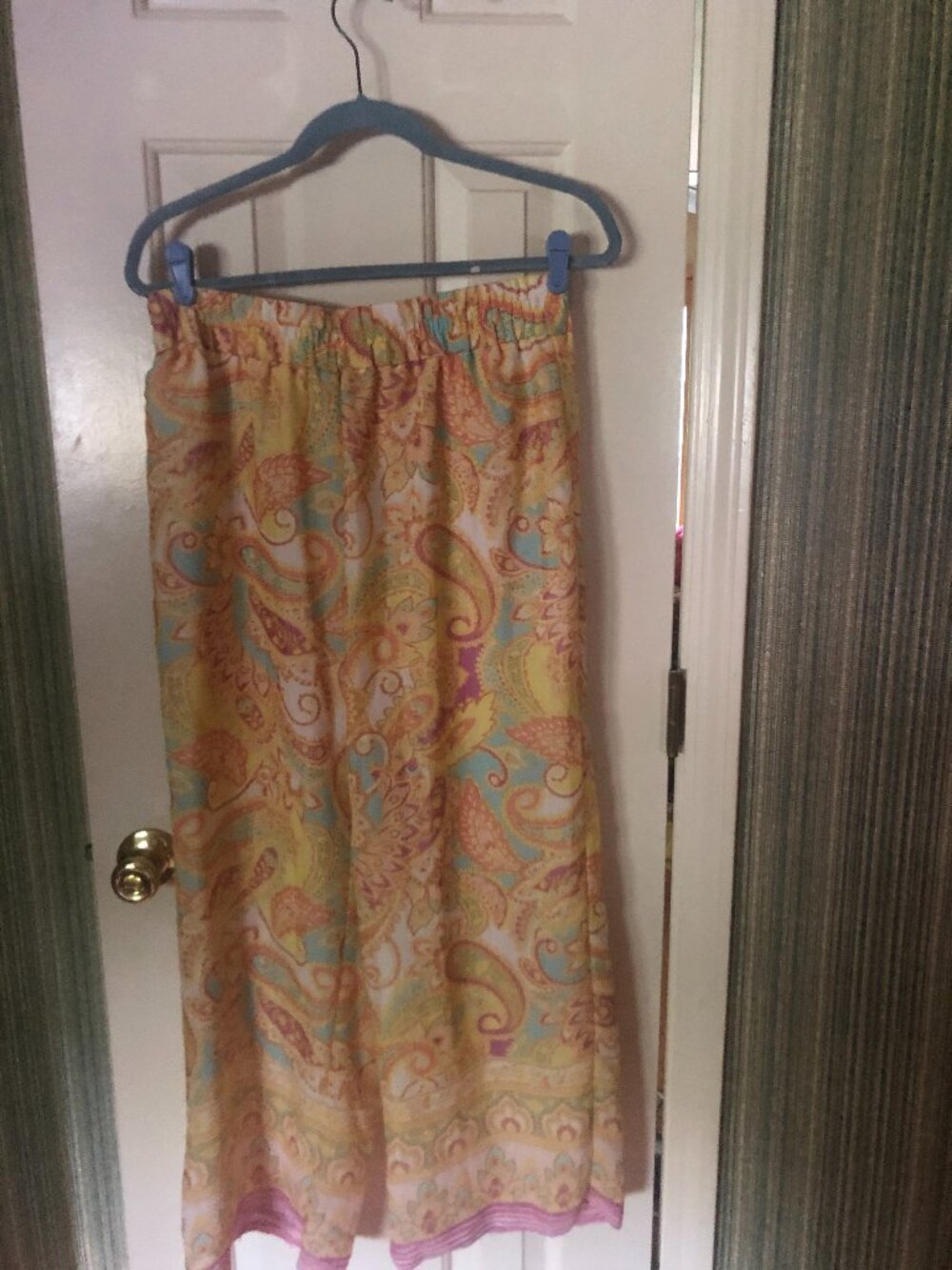 Ankle length flowy geometric shapes design pants Size PM